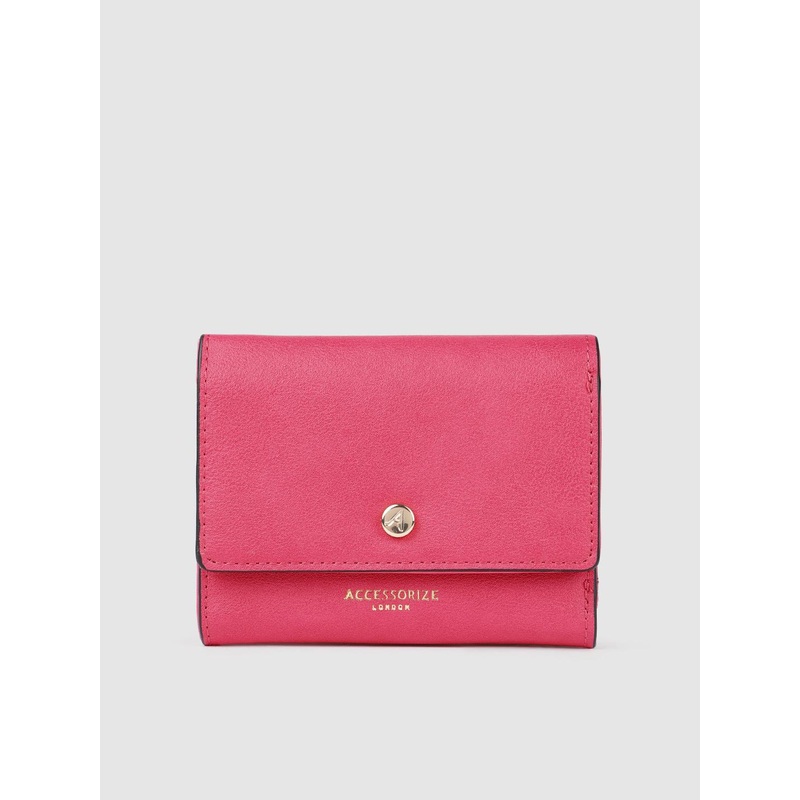 Accessorize Women Fuchsia Faux Leather Stella Purse Wallet