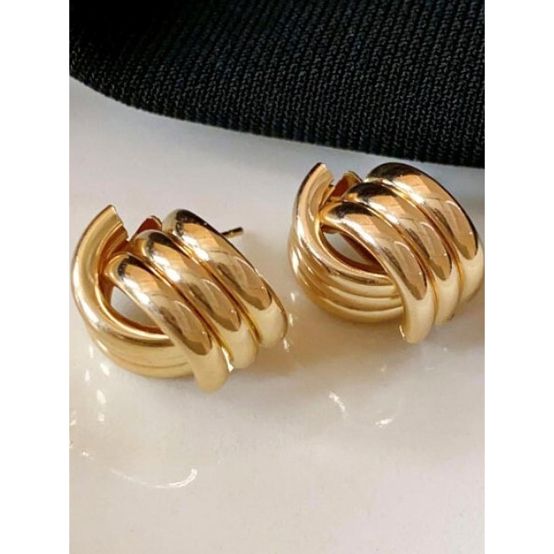 AKISON JEWELS Circular Half Hoop Earrings