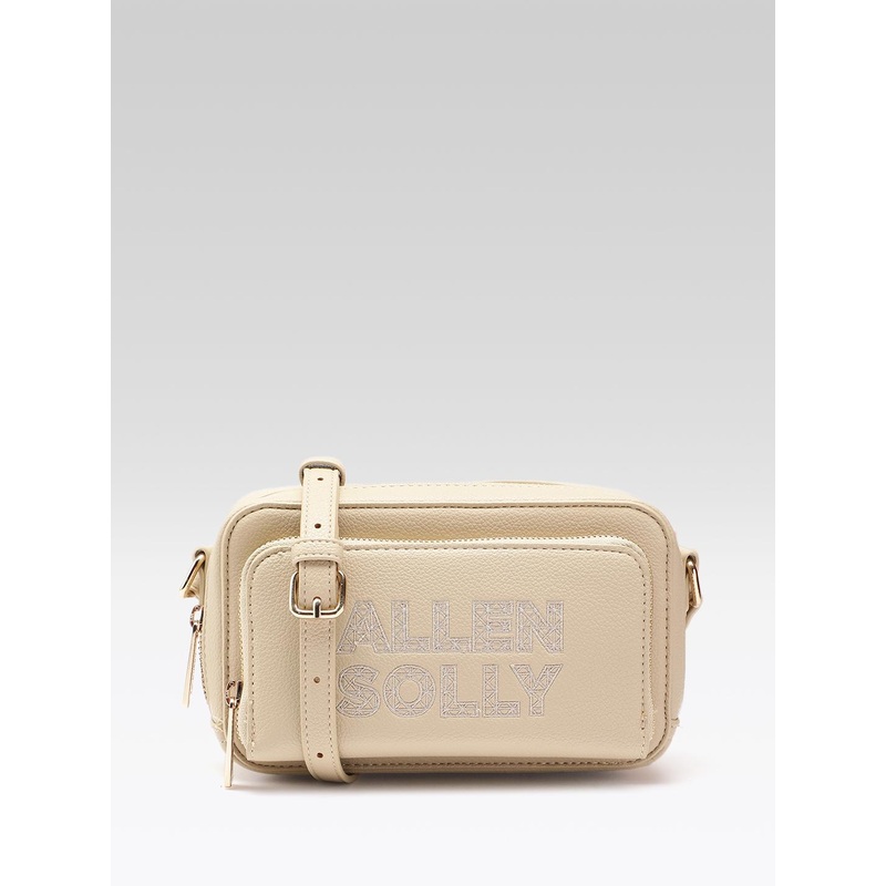 Allen Solly Brand Logo Embroidered Structured Sling Bag