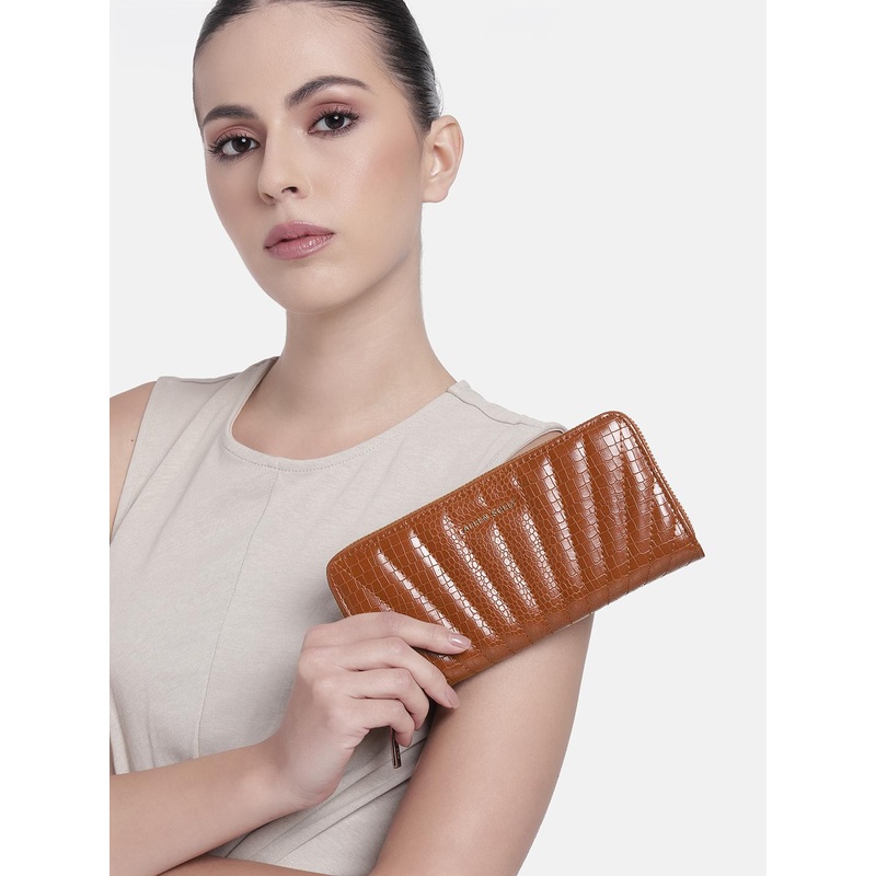 Allen Solly Women Textured Zip Around Wallet