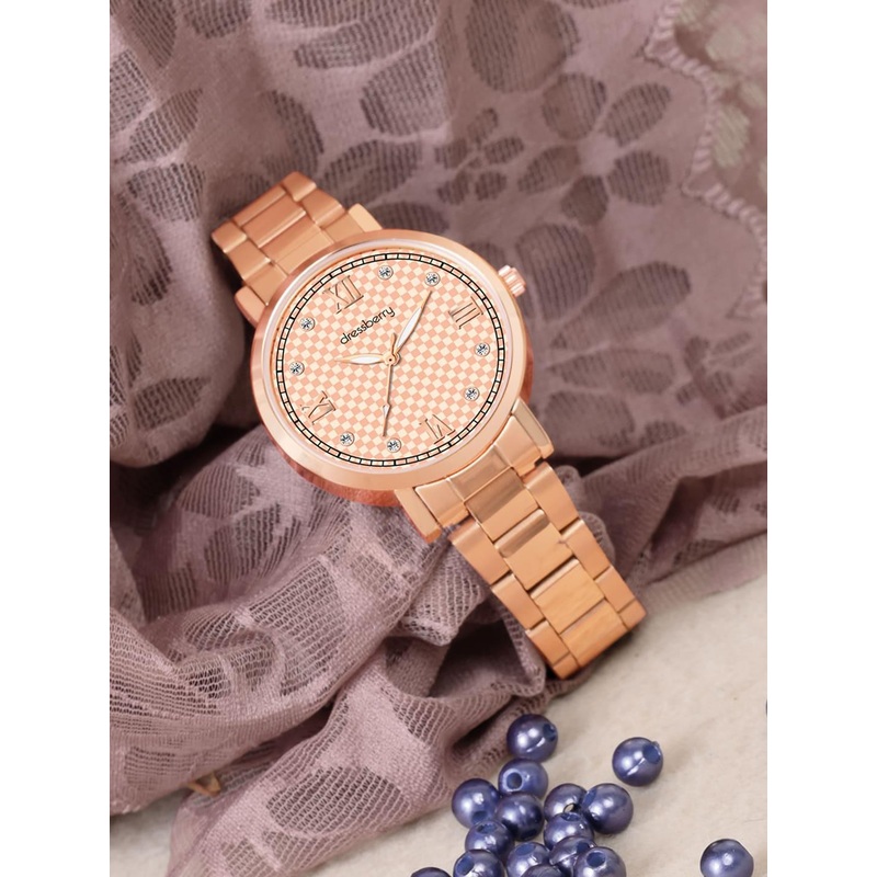 DressBerry Women Dial & Bracelet Style Straps Analogue and Digital Watch HOBDB-233-RG