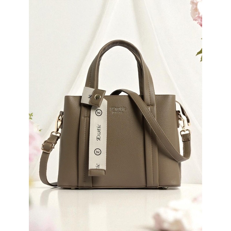 Exotic PU Shopper Satchel