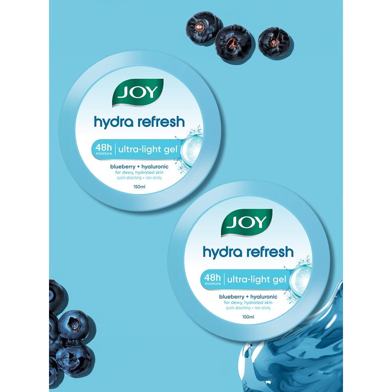 JOY Set Of 2 Hydra Refresh Ultra-Light Gel With Oil Free Moisturiser – 150 ml Each