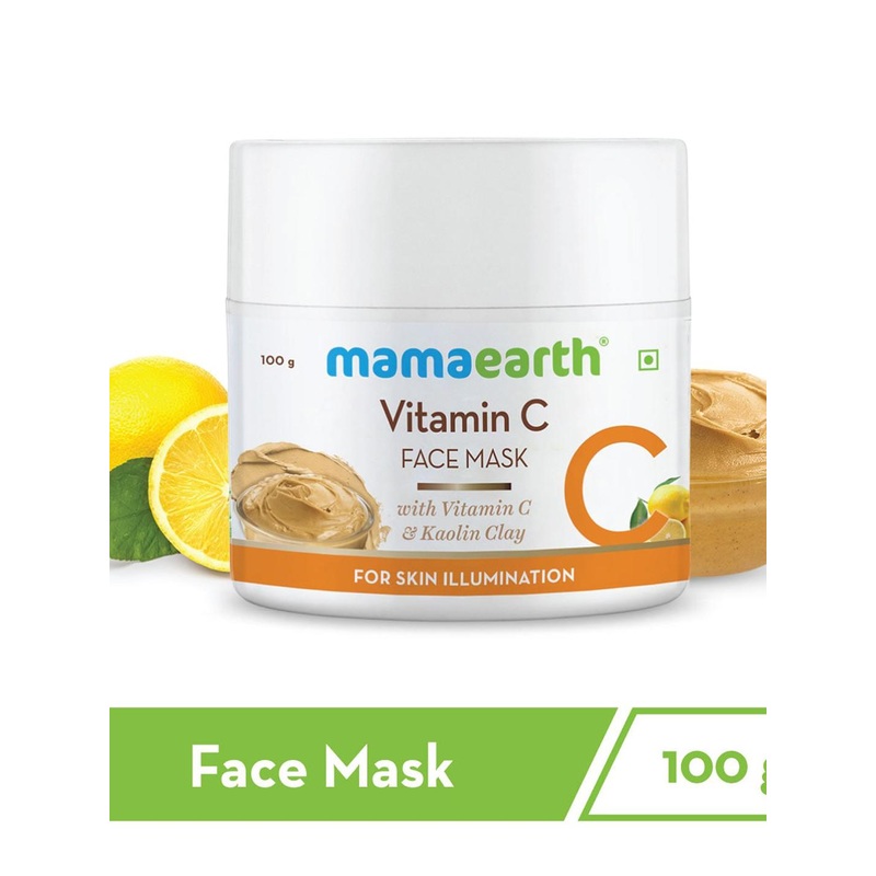 Mamaearth Vitamin C Face Mask With Vitamin C & Kaolin Clay for Skin Illuminitation – 100 g