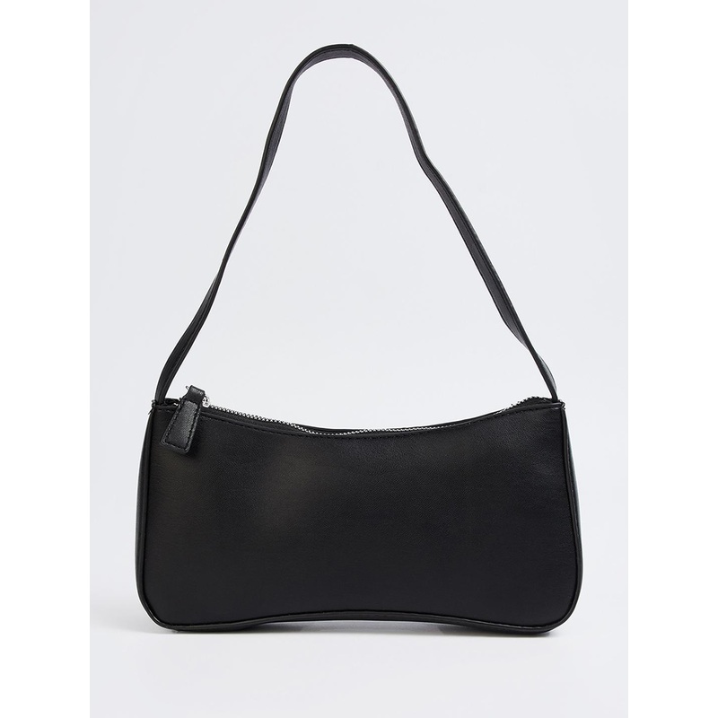 max Colourblocked PU Oversized Half Moon Hobo Bag