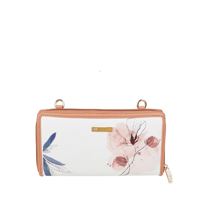 Metro Floral Printed Zip Around Wallet