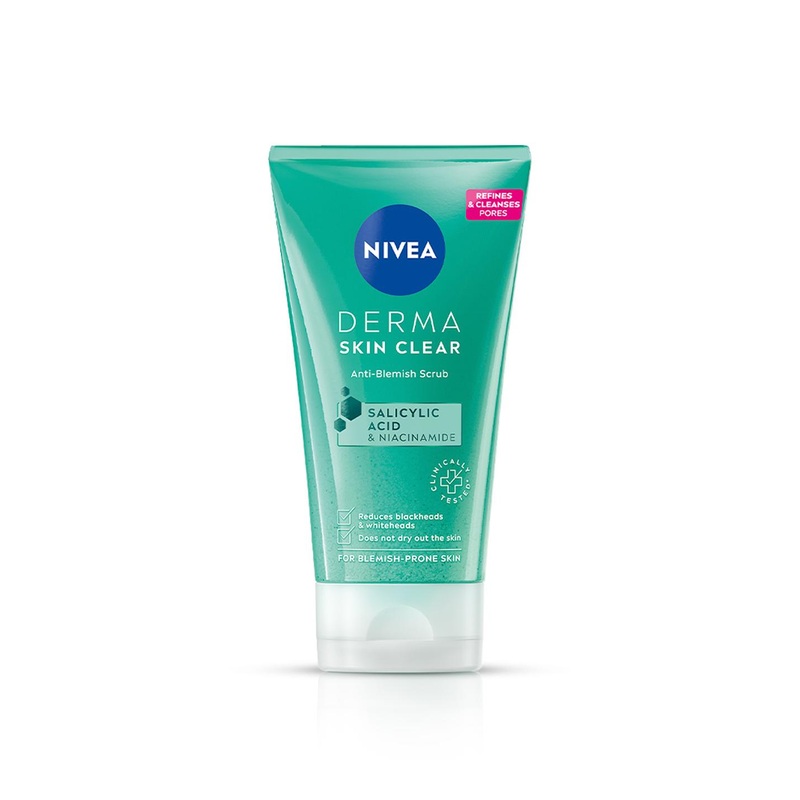Nivea Derma Skin Clear Anti-Blemish Scrub with Salicylic Acid & Niacinamide – 150 ml