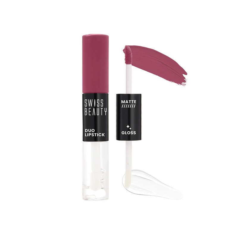 SWISS BEAUTY Long Lasting Transfer Proof Duo Lipstick 10 ml – Rose Red 08