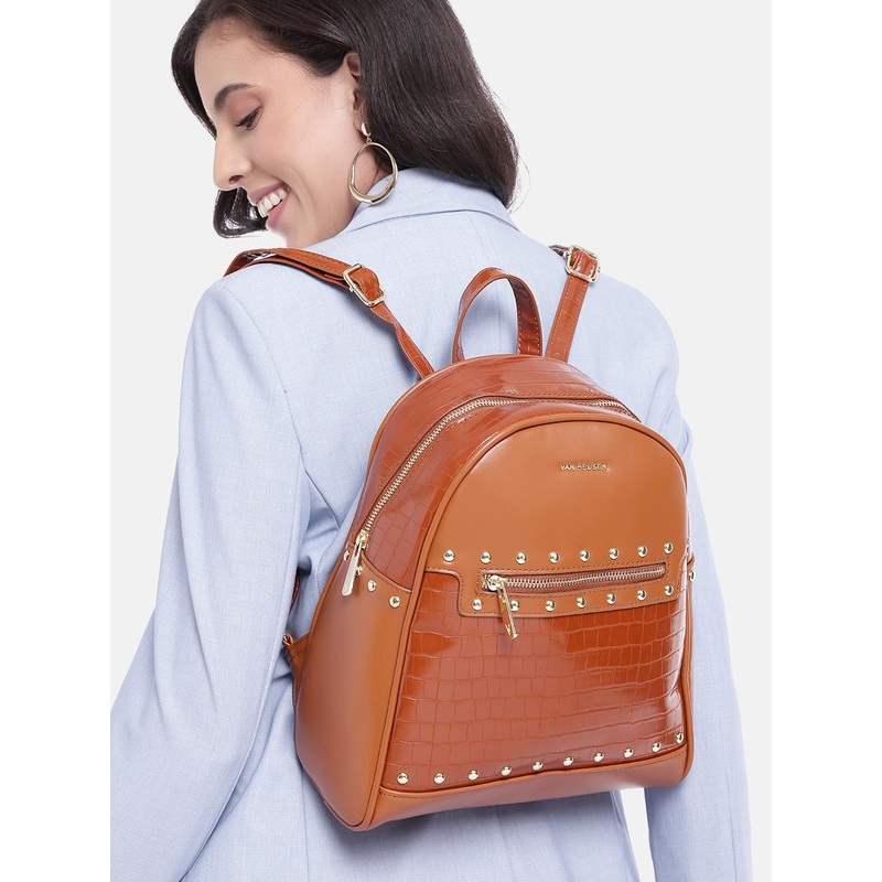 Van Heusen Women Croc Textured Backpack