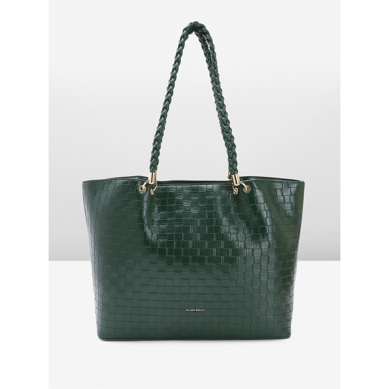 Allen Solly Green Textured Shoulder Bag