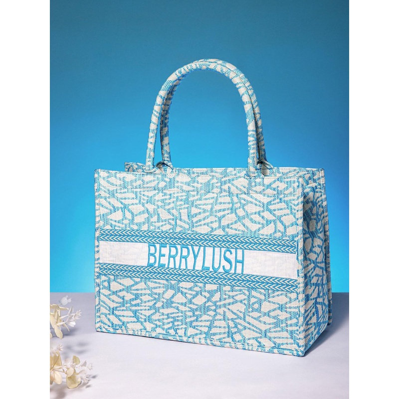 Berrylush Printed Structured Tote Bag