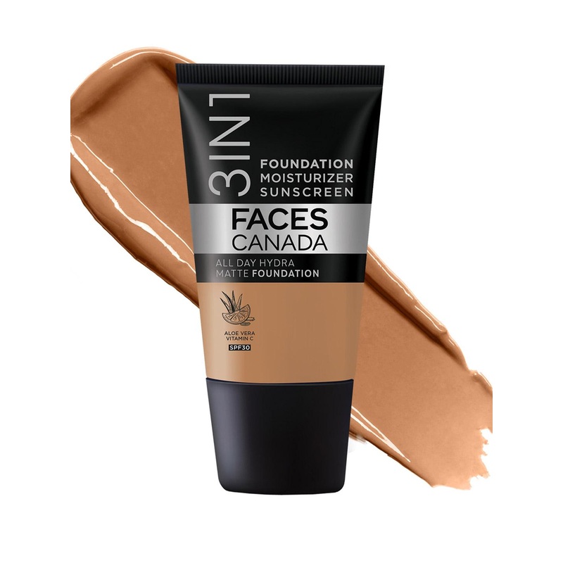 FACES CANADA All Day Hydra Matte SPF30 Mini Foundation & Moisturizer 18ml – Warm Sand 042