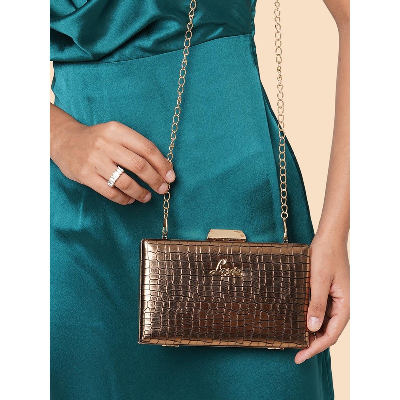 Lavie Tinkle Copper-Toned Framed Clutch