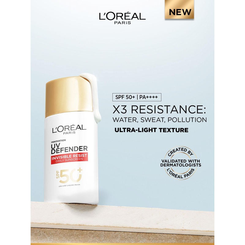 LOreal Paris UV Defender Invisible Resist Lightweight Daily Sunscreen SPF50+ PA++++ – 50ml