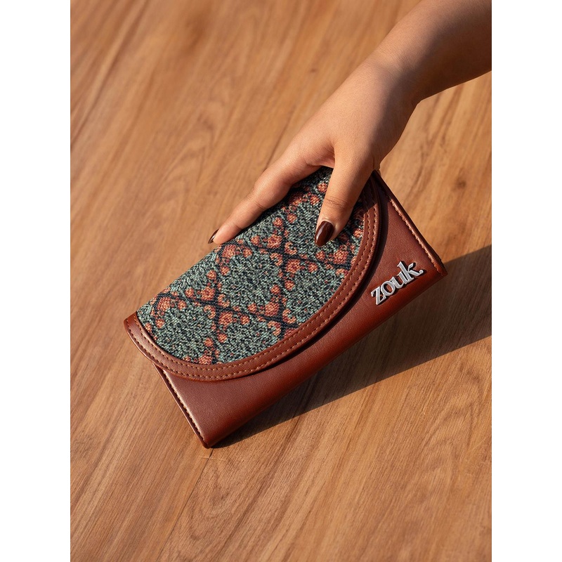ZOUK Women Ethnic Motifs Printed Kolkata Nouveau Kyra Flap Wallet