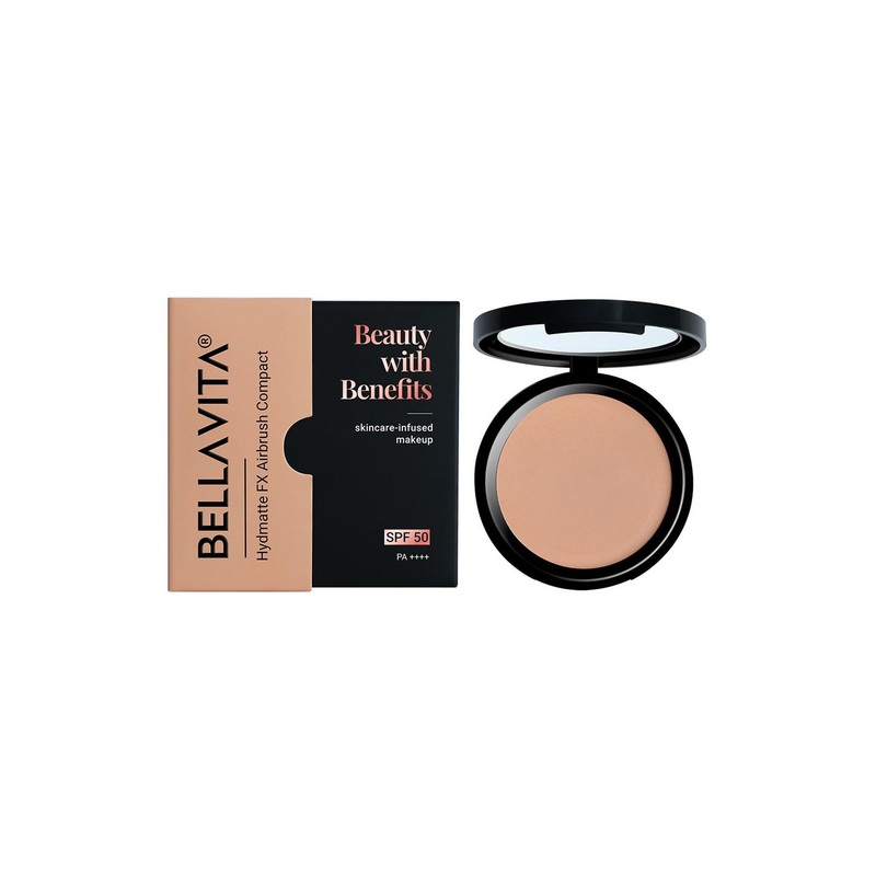 Bella Vita Organic Hydmatte FX Airbrush Compact With Vitamin E – 10 gm – Warm Nude – 03