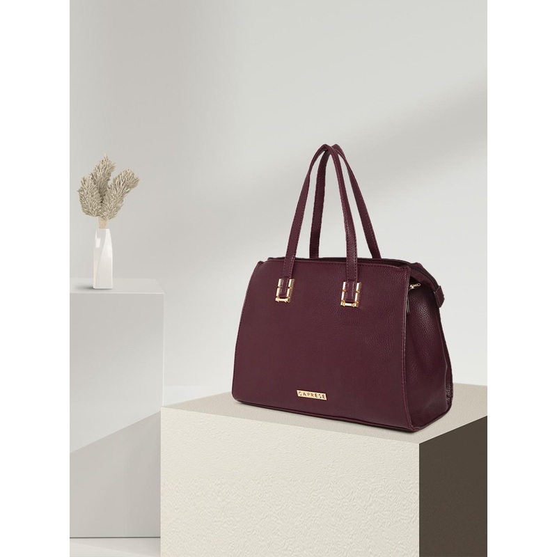 Caprese Thyma Women Plum Small Tote Bag