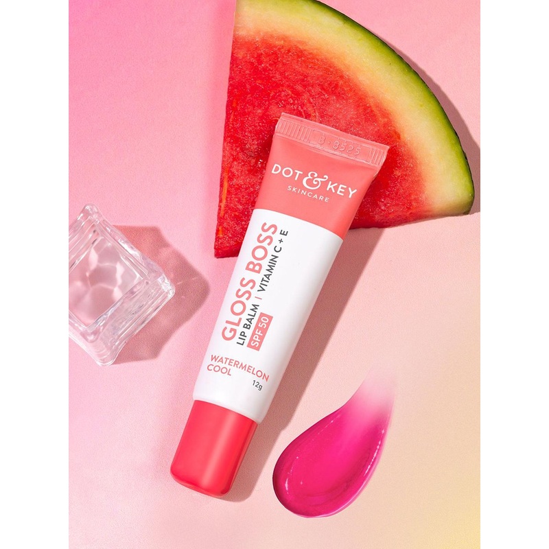 DOT & KEY Gloss Boss Vitamin C + E SPF 50+ Brightening Lip Balm 12g – Watermelon Cool