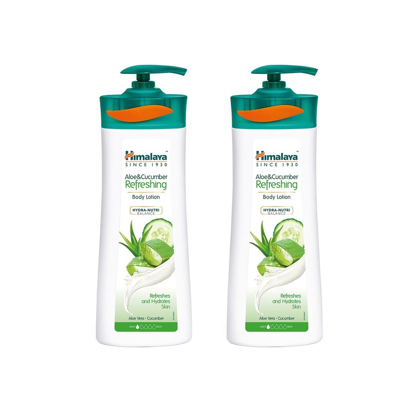 Himalaya Set Of 2 Aloe & Cucumber Refreshing Body Lotion – 400ml Each