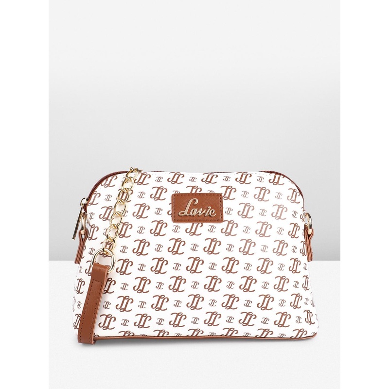 Lavie Janet Brand Logo Printed Structured Sling Bag