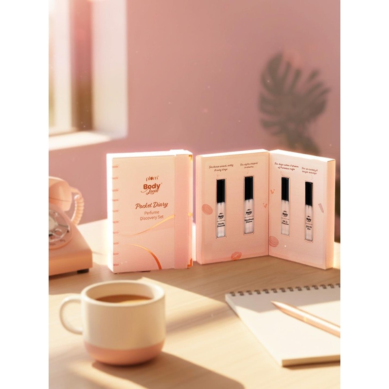 Plum BodyLovin 4 Pcs Pocket Diary Perfume Discovery Set – 3 ml Each