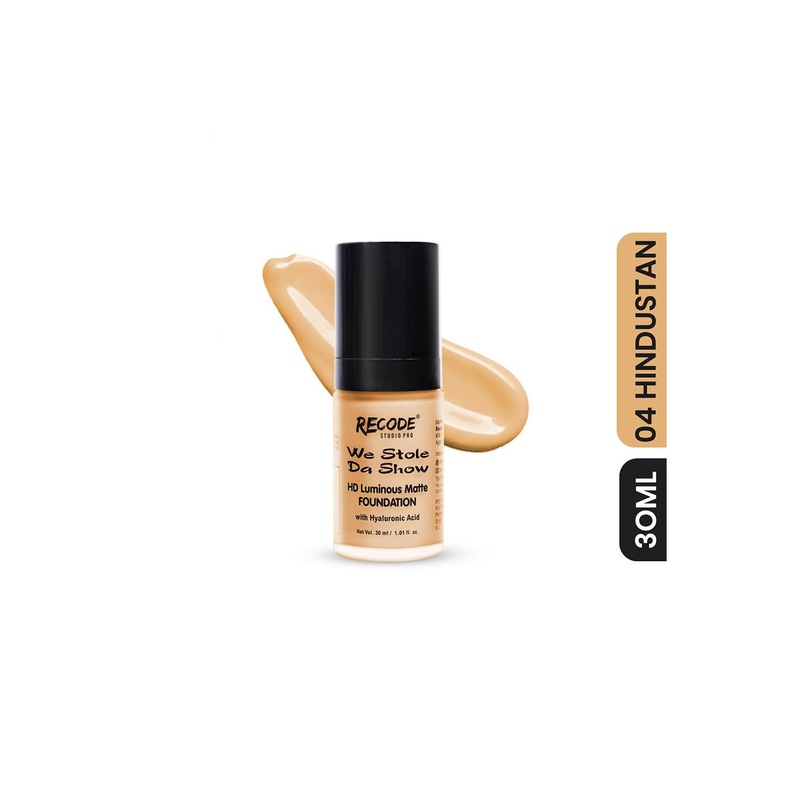 Recode HD Luminous Matte Foundation 30 ML- Hindustan 04