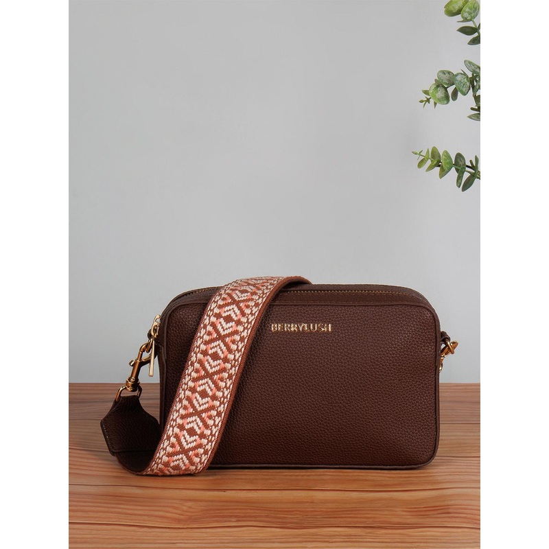 Berrylush Textured Structured Sling Bag with Quilted