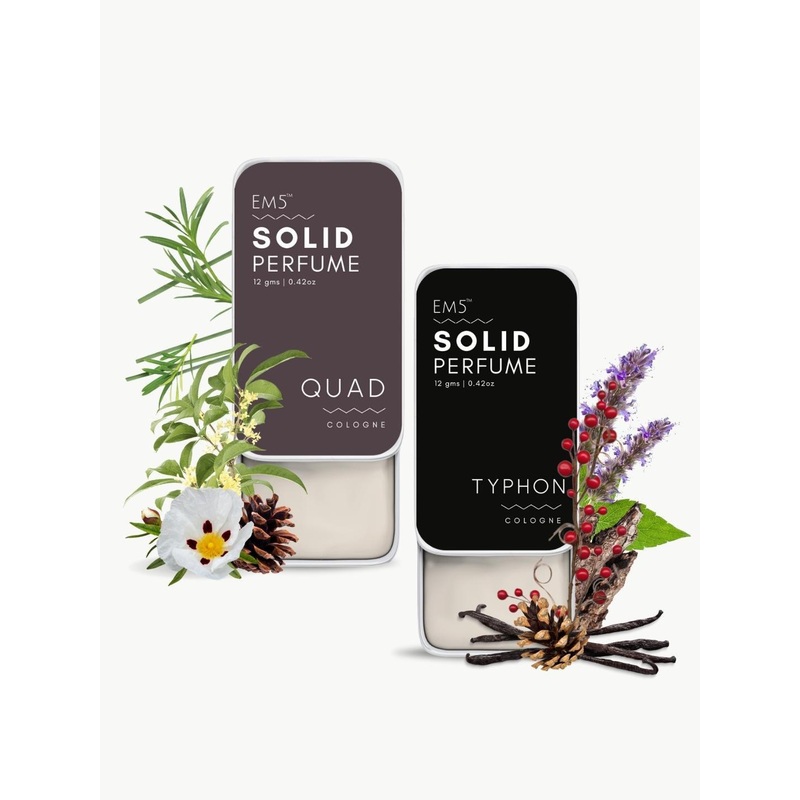 EM5 Solid Set Of 2 Quad & Typhon Cologne Perfume – 12g Each