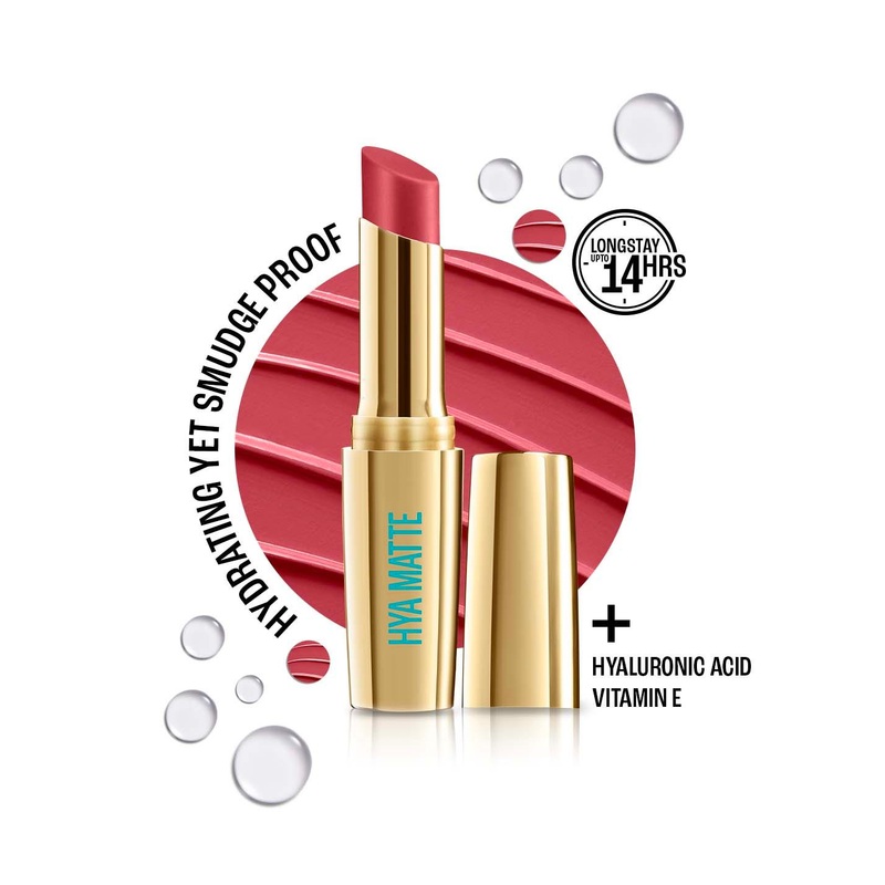 Lakme 9to5 Hya Matte Hydrating Smudgeproof Lipstick Lasts 14Hr 3.6g – Boss Brick BM1
