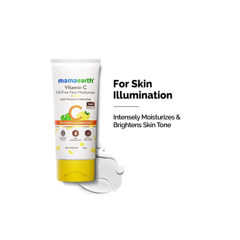 Mamaearth Vitamin C Oil-Free Face Moisturizer with Gotu Kola for Skin Illumination – 80 gm