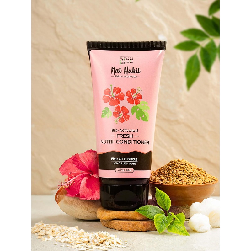 Nat Habit Five Oil Hibiscus Conditioner for Smooth Lush & Frizz-Free Hair – 150ml