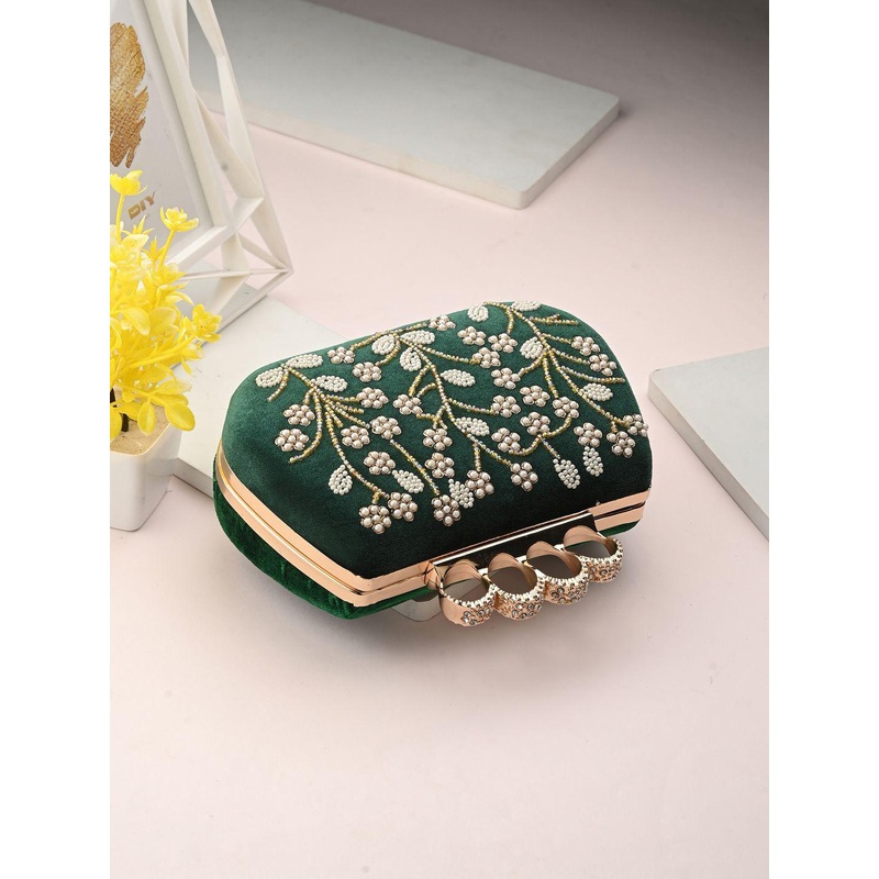 Sangria Pearrl Flowerr Clutches