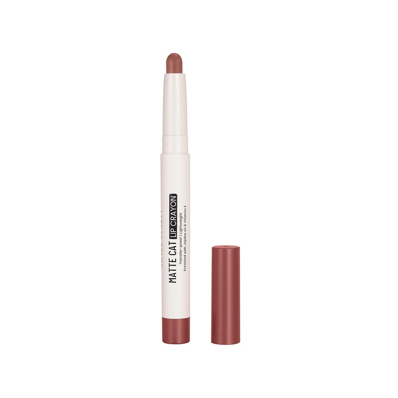 SWISS BEAUTY Matte Cat Transfer Proof & Lightweight Lip Crayon 1.5 g – Fig Mauve 07