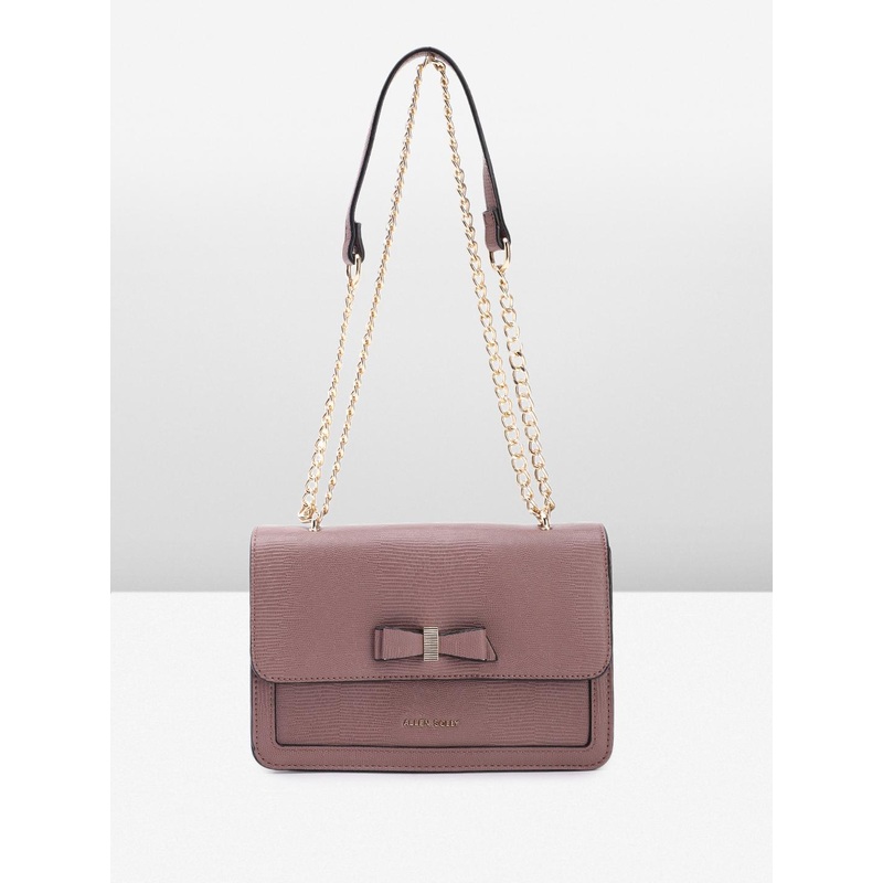 Allen Solly Animal Textured Shoulder Bag with Bow Detail
