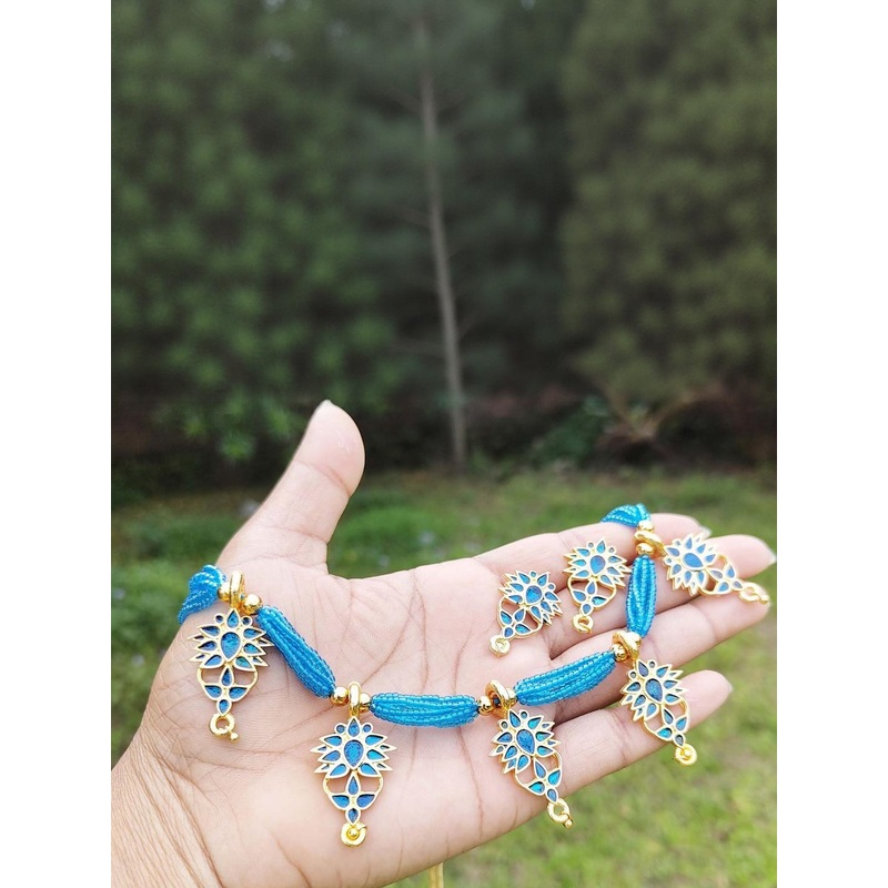 Balaji Gold Women Turquoise Blue Pendant