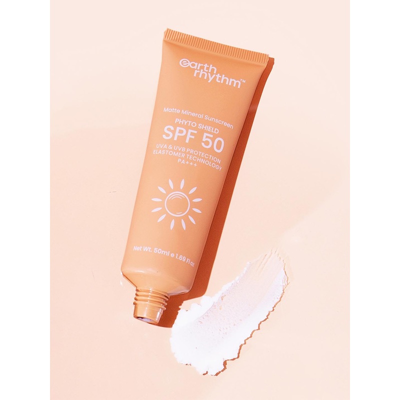 Earth Rhythm Phyto Shield Matte Sunscreen with 9% Zinc Oxide, PA+++ – 50ml