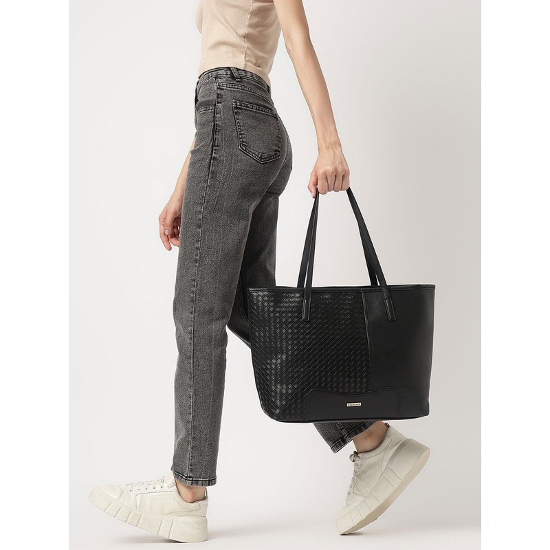 Fastrack Textured Oversized Structured Shoulder Bag Fits Upto 15\