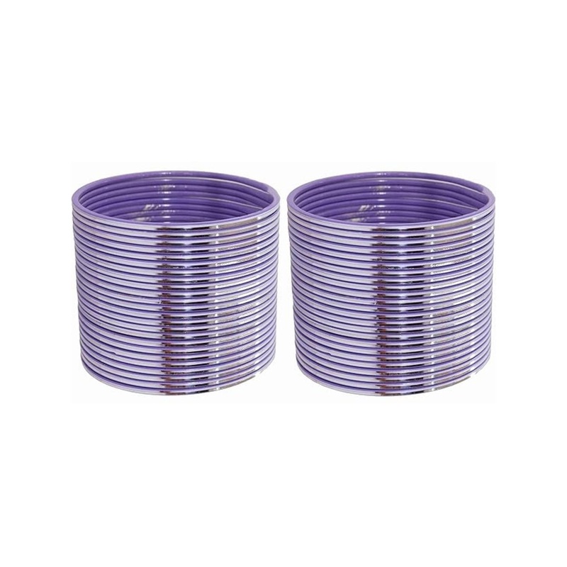 Guddan Set of 48 Purple Glossy Metal Bangles