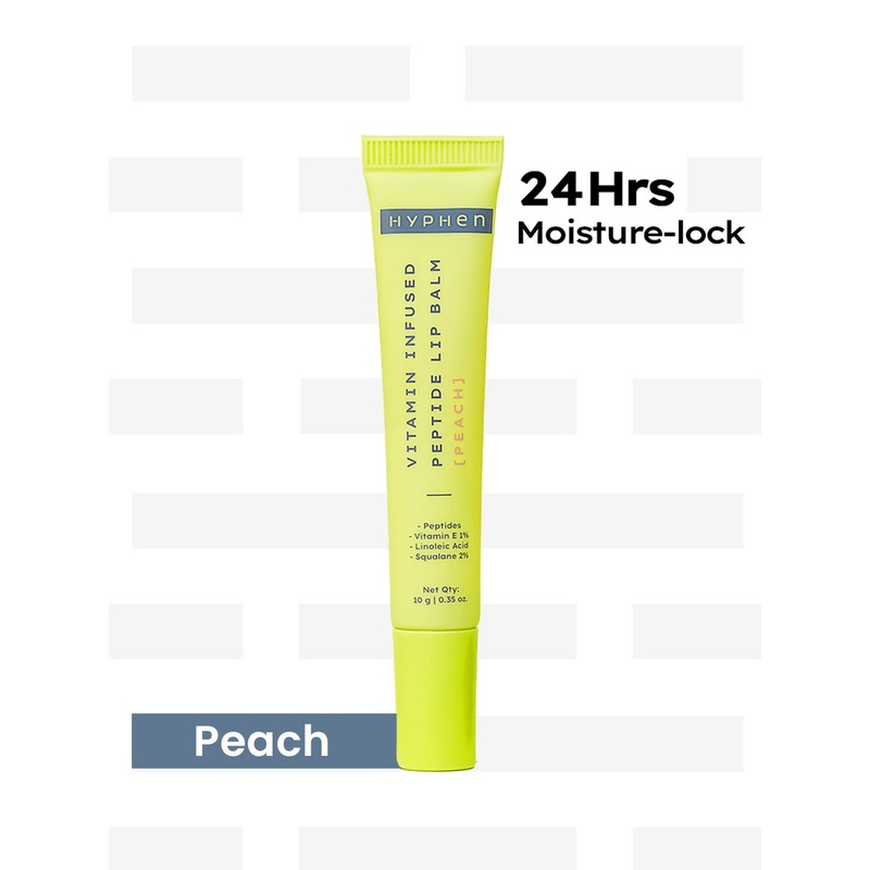 Hyphen Vitamin Infused Peptide Lip Balm for Dry Lips 10g – Peach