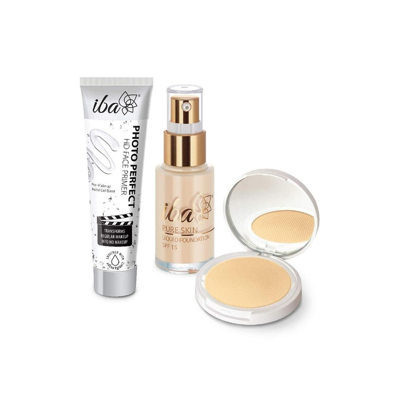 Iba Perfect Base Primer- Foundation-Compact Combo – Snow White