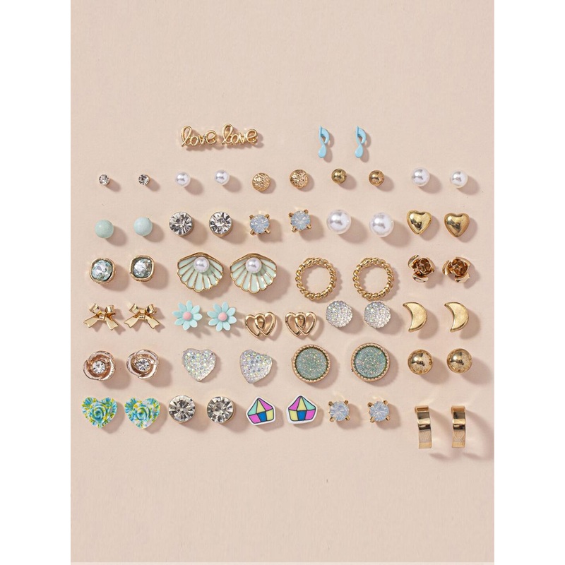 Jewels Galaxy Multicoloured Set Of 30 Contemporary Studs Earrings