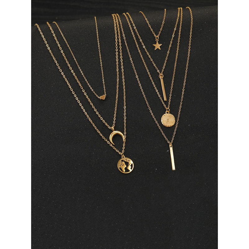 Jewels Galaxy Set Of 2 Gold-Plated Layered Necklace
