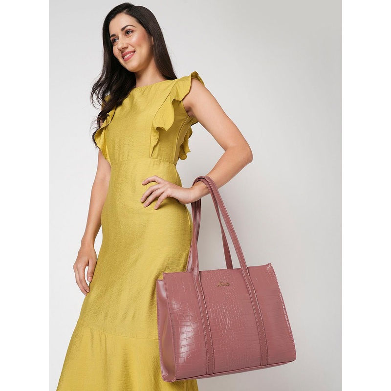 Lavie Textured Structured Satchel with Quilted