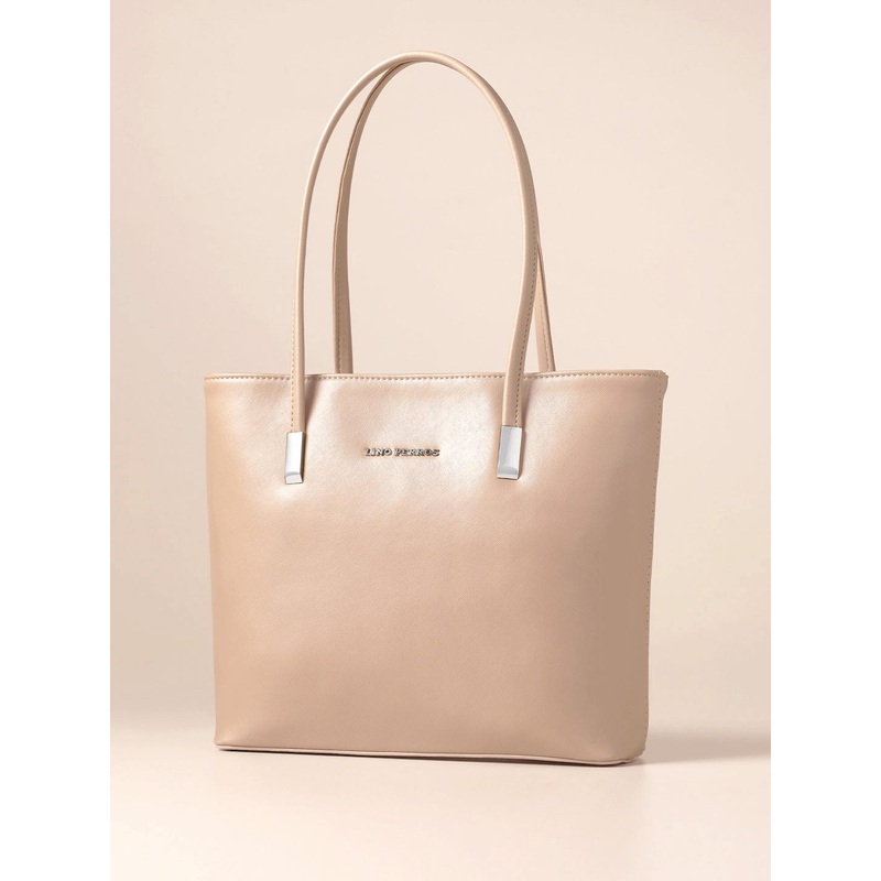 Lino Perros Beige Solid Shoulder Bag