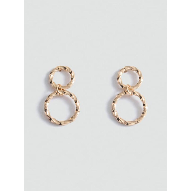 MANGO Circular Drop Earrings