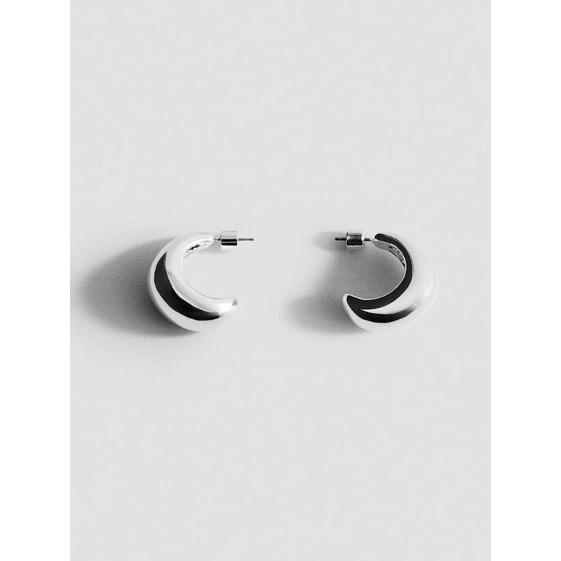 MANGO Crescent Shaped Half Hoop Earrings