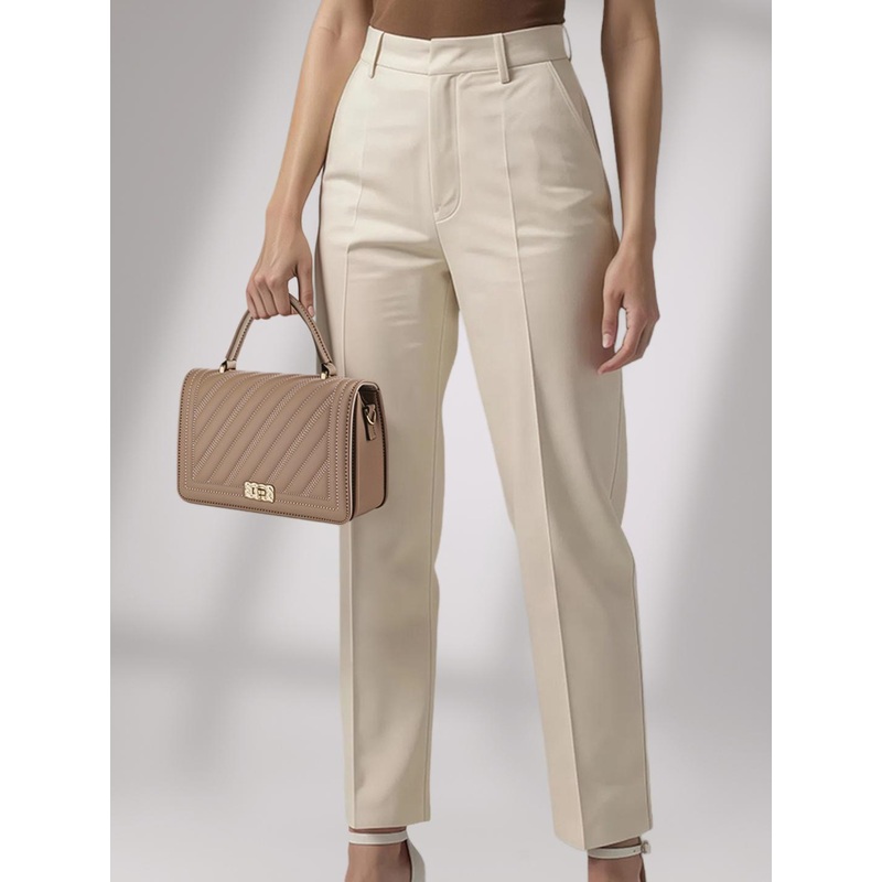 Mast & Harbour Textured Structured Satchel with Quilted