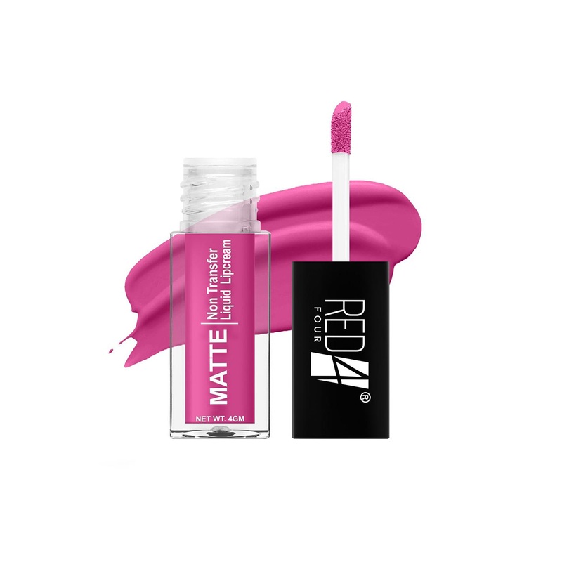 RED 4 Miss Perfect Transfer Matte Liquid Lipstick – 4 g –  Hot Pink