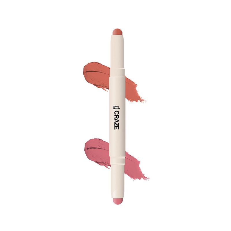 SWISS BEAUTY Craze Duo Satin Matte Finish Non-Transfer Lip Colour – Peach Me Pink