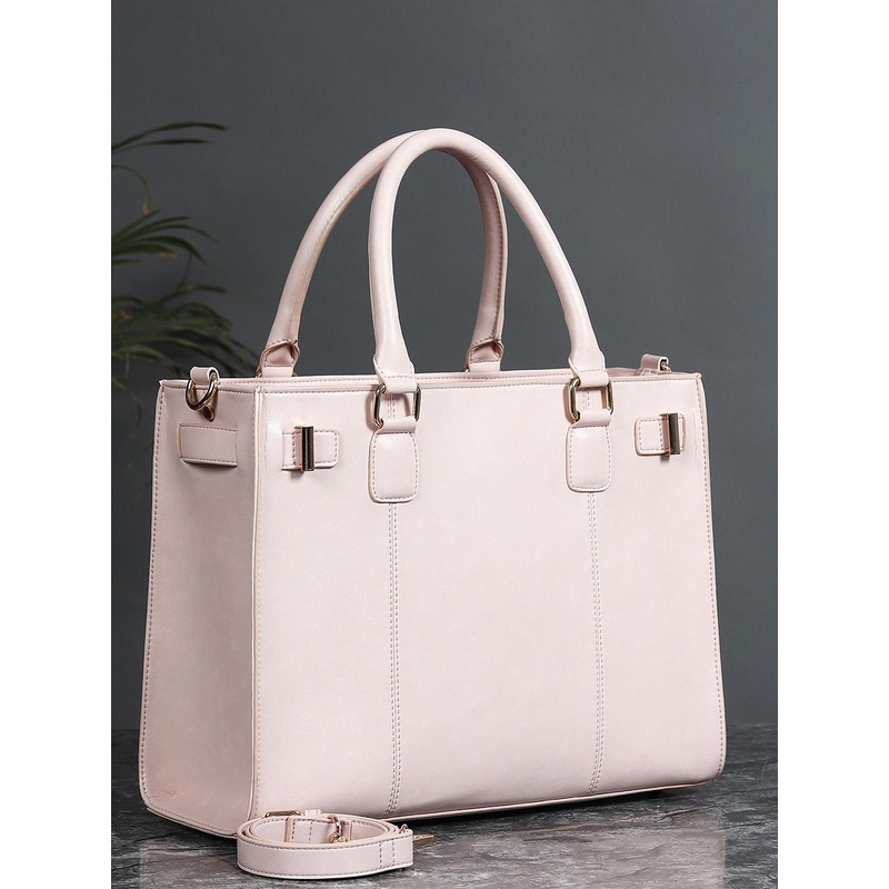 White Lily Women Solid PU Structured Handheld Bag